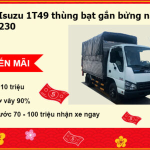 Xe-tải-Isuzu-1T49-thùng-bạt-gắn-bửng-nâng-QKR230