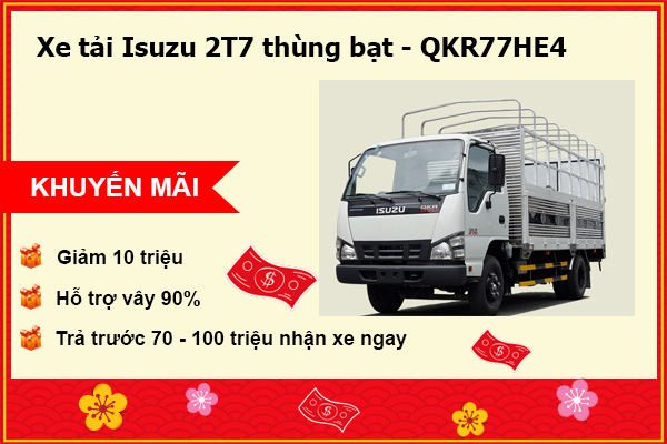 Xe-tải-Isuzu-2T7-thùng-bạt-QKR77HE4 Xe-tải-Isuzu-2T7-thùng-bạt-QKR77HE4